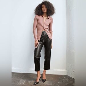 Aritzia Babaton Command Pant Black Size 6 High Rise Tailored Trouser | Like New